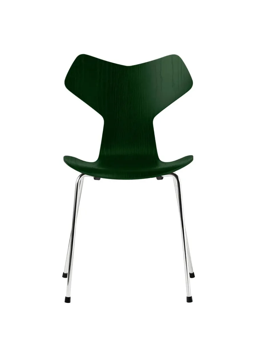 Fritz Hansen 3130 Grand Prix stol i farvet ask af Arne Jacobsen