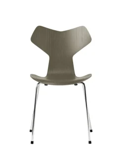 Fritz Hansen 3130 Grand Prix stol i farvet ask af Arne Jacobsen