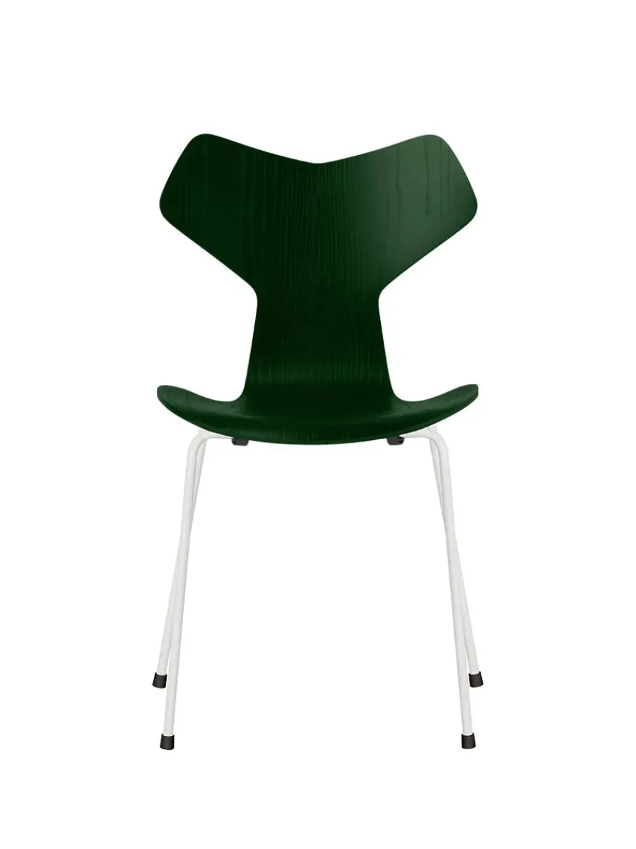 Fritz Hansen 3130 Grand Prix stol i farvet ask af Arne Jacobsen