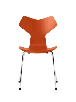 Fritz Hansen 3130 Grand Prix stol i farvet ask af Arne Jacobsen