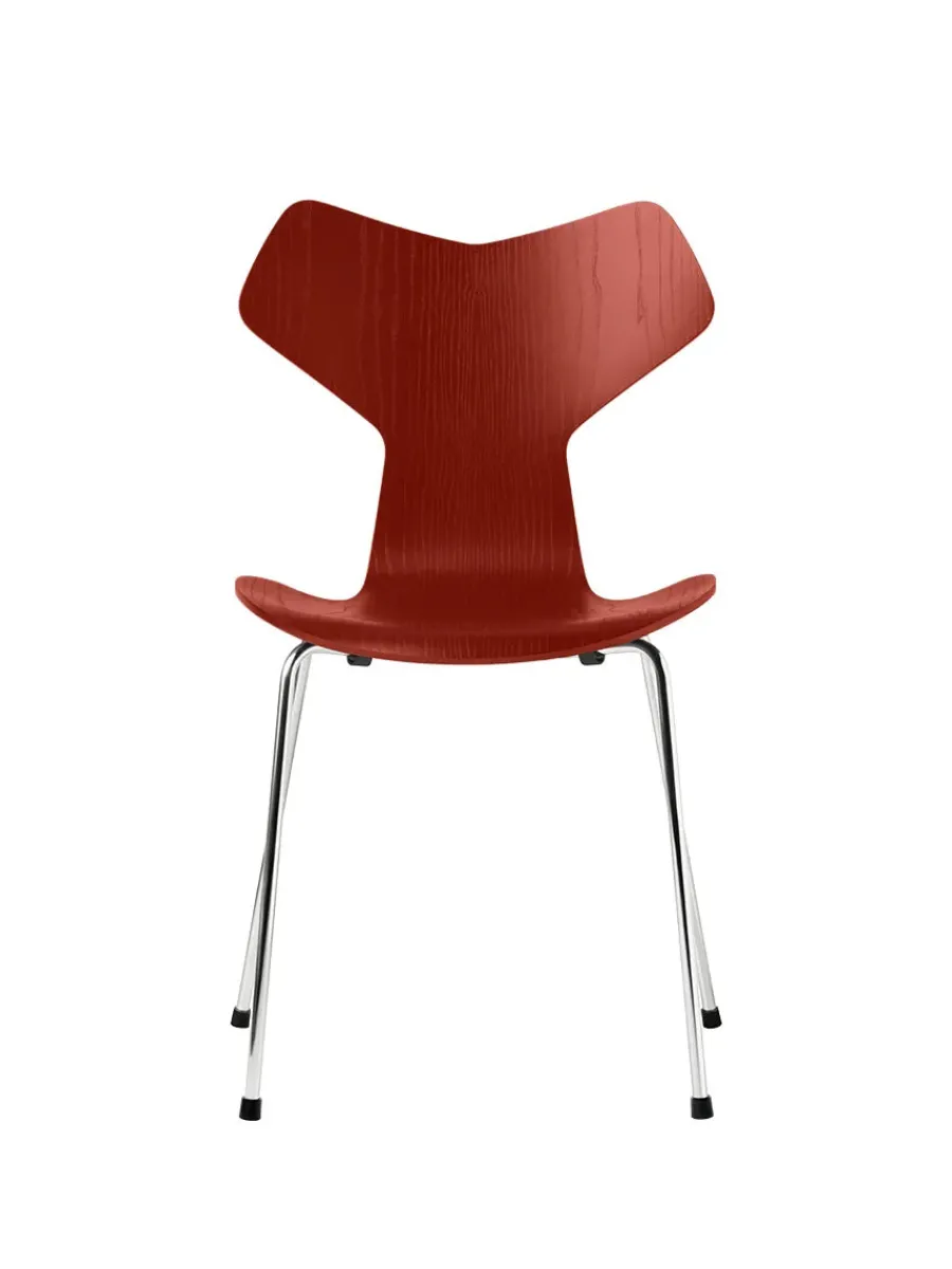 Fritz Hansen 3130 Grand Prix stol i farvet ask af Arne Jacobsen