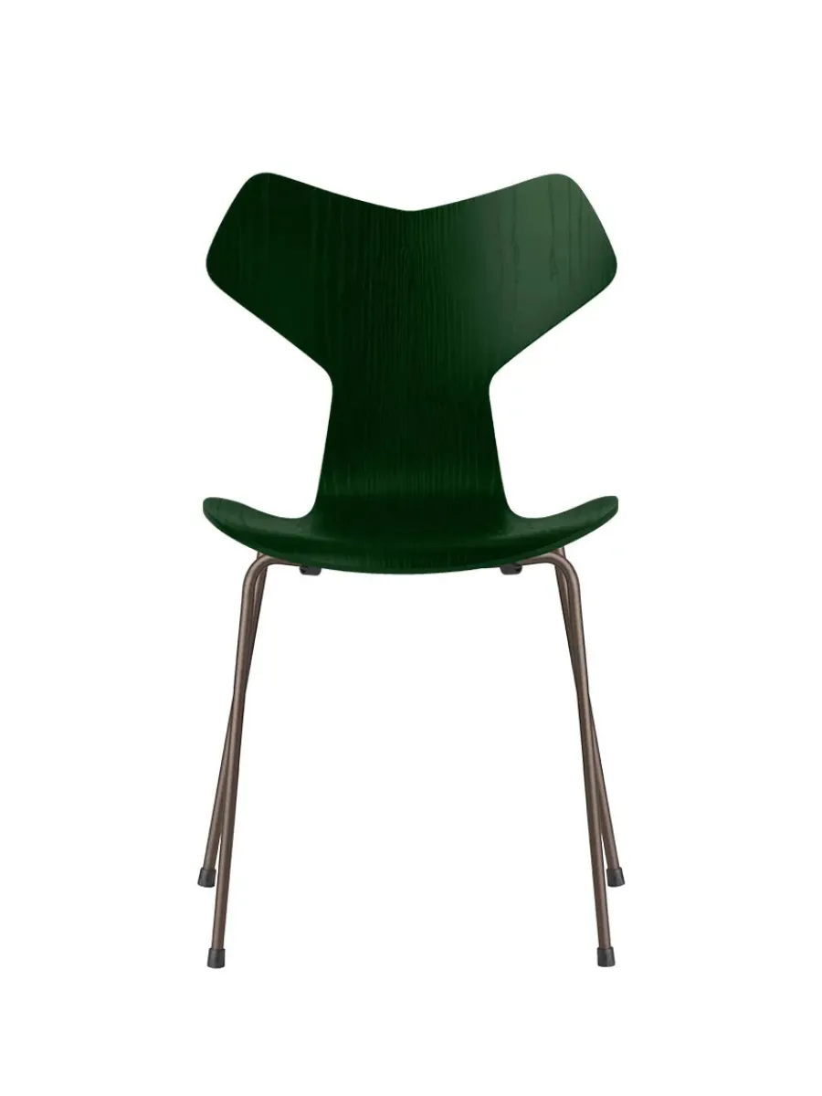 Fritz Hansen 3130 Grand Prix stol i farvet ask af Arne Jacobsen