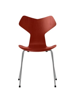 Fritz Hansen 3130 Grand Prix stol i farvet ask af Arne Jacobsen