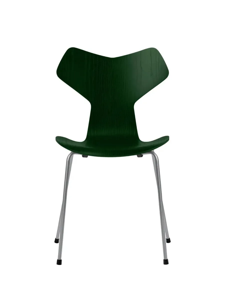 Fritz Hansen 3130 Grand Prix stol i farvet ask af Arne Jacobsen