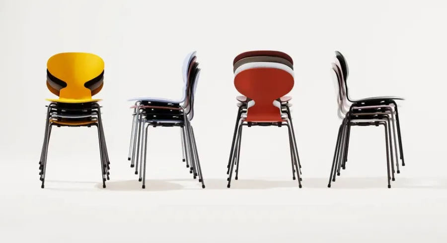 Fritz Hansen 3101 Myren Stol i farvet ask af Arne Jacobsen Discount