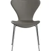 Fritz Hansen 3107 stol, fuldpolstret Essential læder lava/krom stel af Arne Jacobsen Best