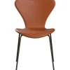 Fritz Hansen 3107 Stol, fuldpolstret Essential læder valnød/brown bronze stel af Arne Jacobsen Sale