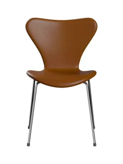 Fritz Hansen 3107 stol, fuldpolstret Soft læder valnød/krom stel af Arne Jacobsen Online