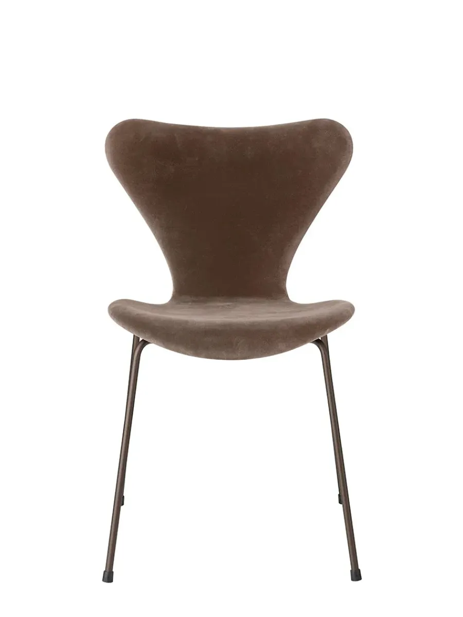Fritz Hansen 3107 Stol, fuldpolstret velour af Arne Jacobsen Clearance