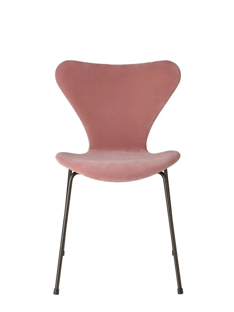 Fritz Hansen 3107 Stol, fuldpolstret velour af Arne Jacobsen Clearance