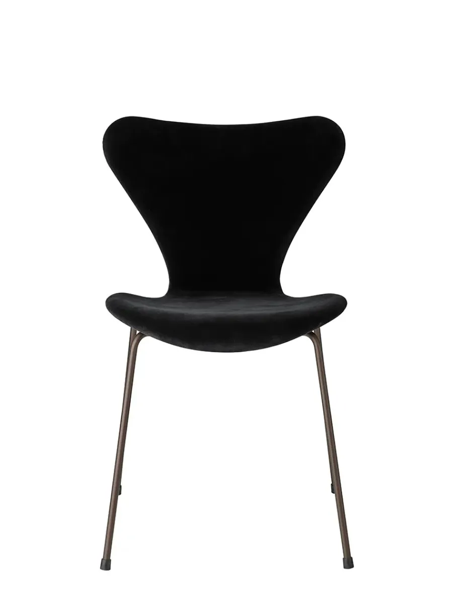 Fritz Hansen 3107 Stol, fuldpolstret velour af Arne Jacobsen Clearance