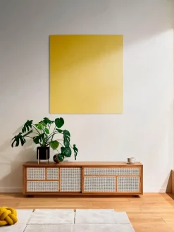 Design House Stockholm Air Sideboard Low, black/cane fra Discount