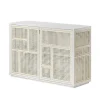 Design House Stockholm Air Sideboard, white/cane fra Outlet
