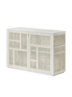 Design House Stockholm Air Sideboard, white/cane fra Outlet