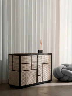 Design House Stockholm Air Sideboard, white/cane fra Outlet