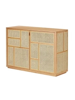 Design House Stockholm Air Sideboard, white/cane fra Outlet