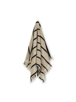 Ferm Living Alee Hand Towel, sand/black fra Best