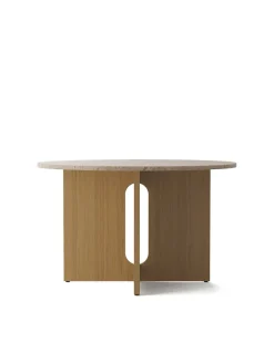 Audo Copenhagen Androgyne Dining Table Ø120 natural oak, sand sten fra Discount