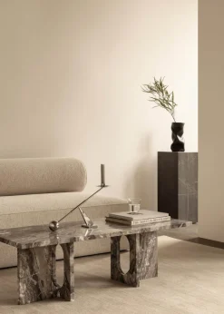 Audo Copenhagen Androgyne Lounge Table, grey galaxy marble/wood fra Clearance