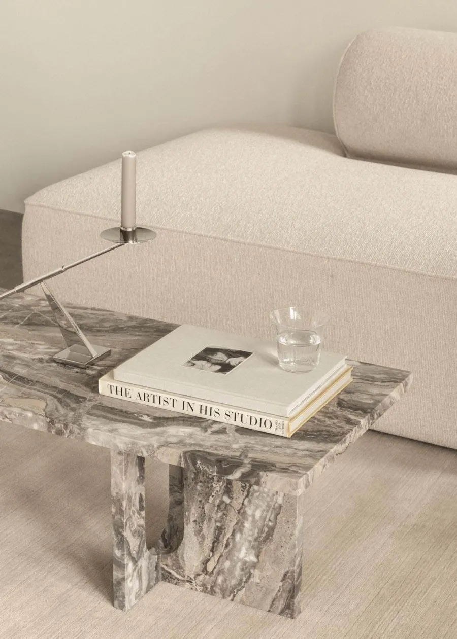 Audo Copenhagen Androgyne Lounge Table, stone/marble fra Sale