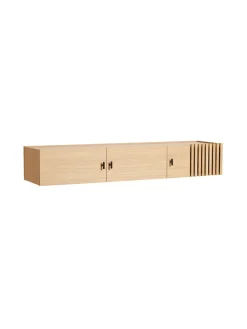 Woud Array Low Sideboard, wall-mounted fra