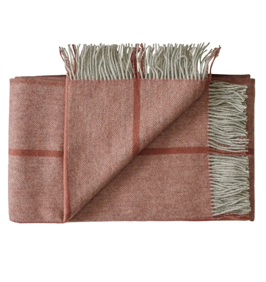 Silkeborg Uldspinderi Askø Plaid, rosewood fra Discount