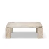New Works Atlas Sofabord 820x820, Unfilled Travertine fra New