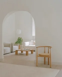 New Works Atlas Sofabord 820x820, Unfilled Travertine fra New