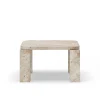 New Works Atlas Sofabord 600x600, Unfilled Travertine fra Hot