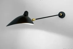 Editions Serge Mouille Big Wall Lamp w/1 Arm, 2 Rotula af Serge Mouille New