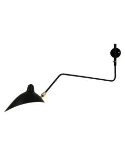 Editions Serge Mouille Big Wall Lamp w/1 Curved Arm af Serge Mouille Online
