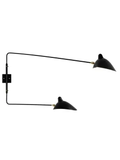 Editions Serge Mouille Big Wall Lamp w/2 Rotating Straight Arms af Serge Mouille Best