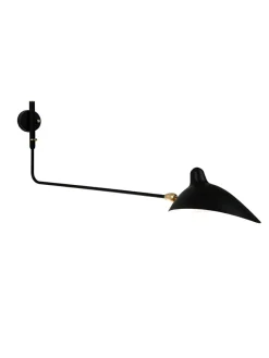 Editions Serge Mouille Big Wall Lamp w/1 Rotating Straight Arm af Serge Mouille New