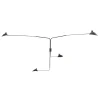 Editions Serge Mouille Big Wall Lamp w/4 Rotating Straight Arms af Serge Mouille Outlet