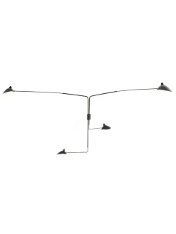 Editions Serge Mouille Big Wall Lamp w/4 Rotating Straight Arms af Serge Mouille Outlet