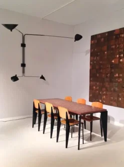 Editions Serge Mouille Big Wall Lamp w/4 Rotating Straight Arms af Serge Mouille Outlet