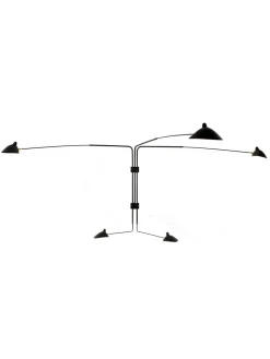 Editions Serge Mouille Big Wall Lamp w/5 Rotating Straight Arms af Serge Mouille Online