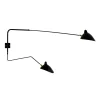 Editions Serge Mouille Big Wall Lamp w/2 Rotating Arms, 1 Straight, 1 Curved af Serge Mouille Outlet