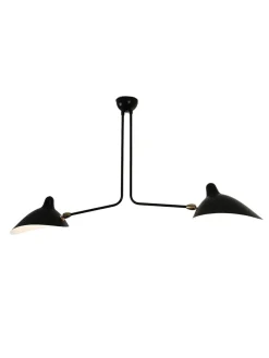 Editions Serge Mouille Ceiling Lamp w/2 Fixed Arms af Serge Mouille