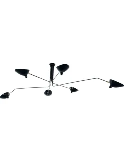 Editions Serge Mouille Ceiling Lamp w/6 Rotating Arms af Serge Mouille Discount