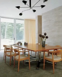 Editions Serge Mouille Ceiling Lamp w/6 Rotating Arms af Serge Mouille Discount