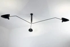 Editions Serge Mouille Ceiling Lamp w/3 Rotating Arms af Serge Mouille Sale