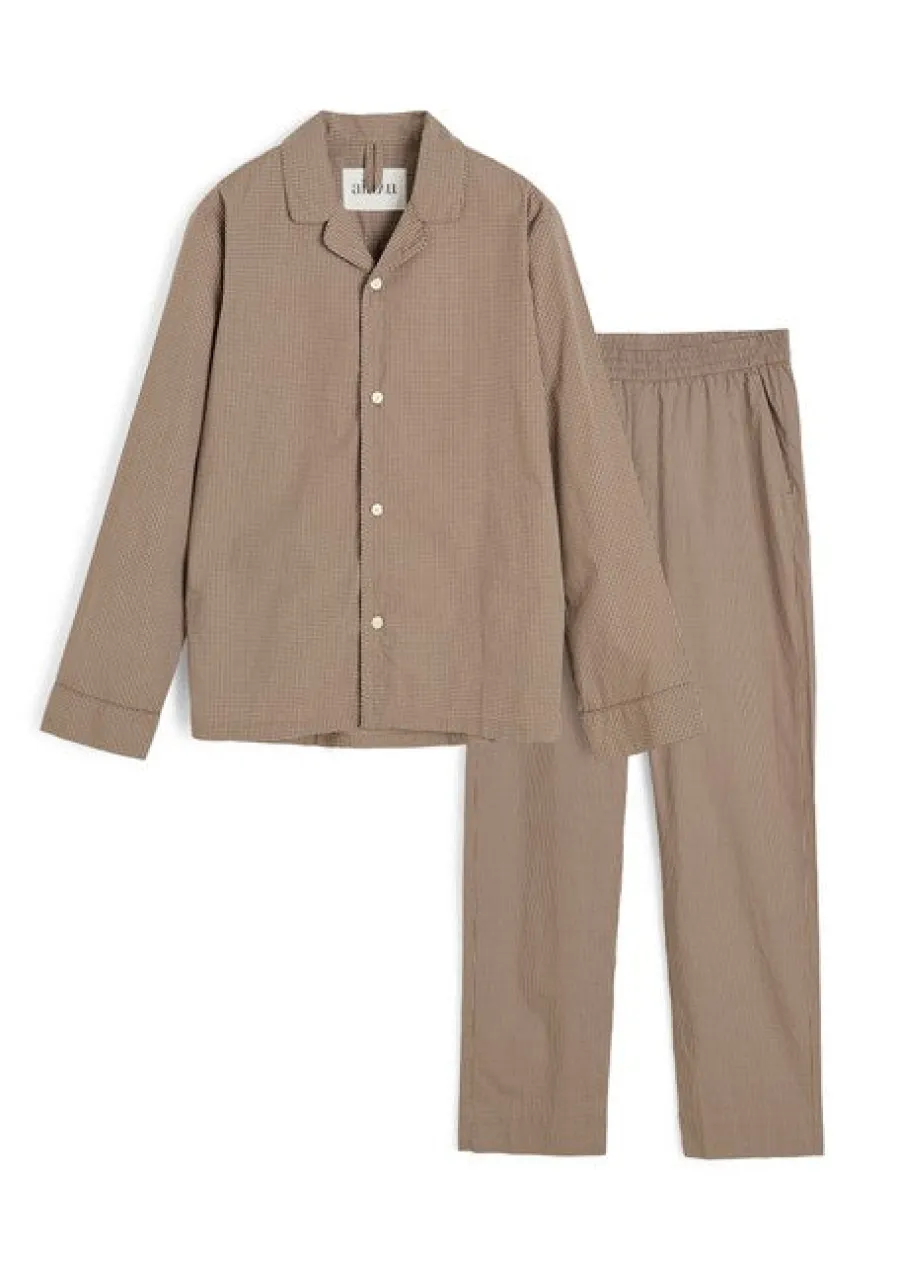 Aiayu Classic Pyjamas Check – Mix Fossil fra Sale