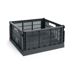 HAY Colour Crate Large Square, Charcoal fra Hot