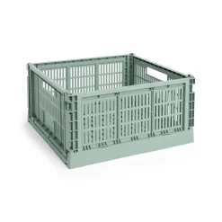 HAY Colour Crate Large Square, Sage green fra Outlet