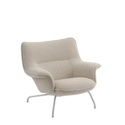 Muuto Doze Lounge Chair, Low Back, Heath tekstil, Tube base fra New