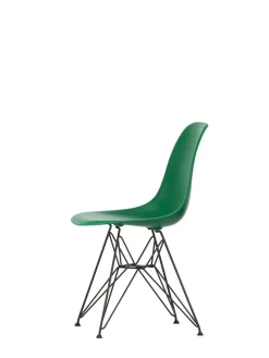 Vitra Eames Plastic Side Chair DSR, sort pulverlakeret fra Clearance
