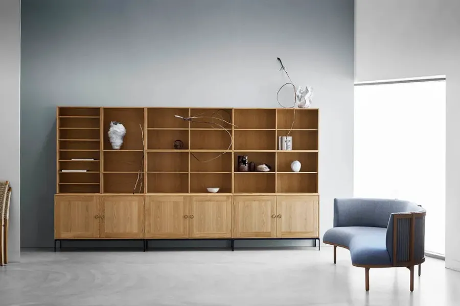 Carl Hansen & Søn FK63 Reol med hylde og bakker fra New