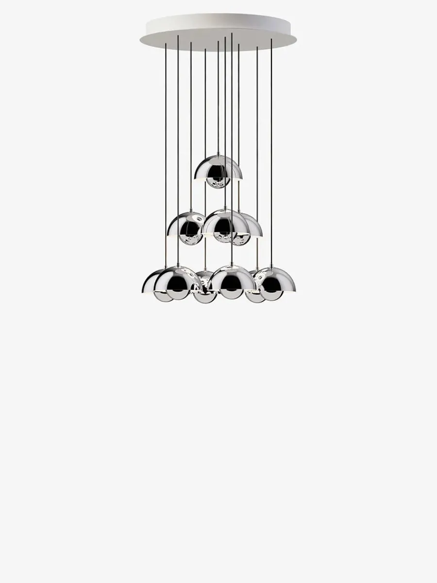 &Tradition Flowerpot Chandelier VP10, 10 pendants reversed fra Clearance