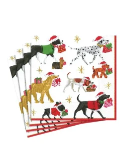 Caspari Frokostservietter, julehunde, 20 stk. fra Sale